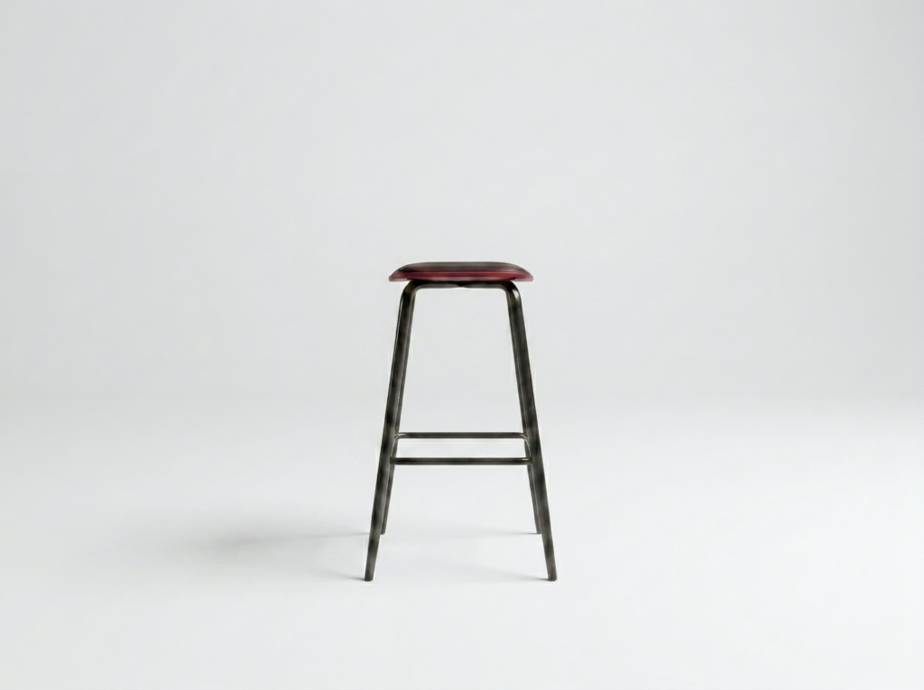 Tabouret rochén — bois et acier